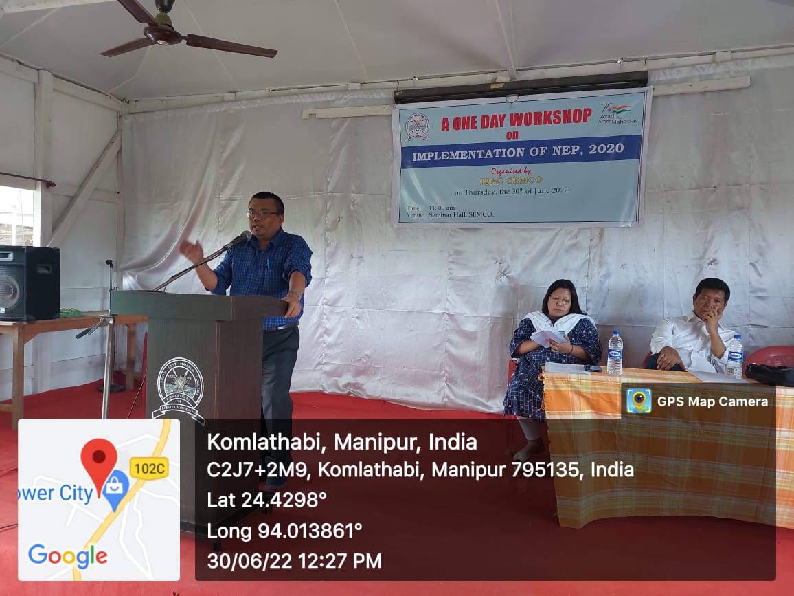 ONE DAY WORKSHOP ON IMPLEMENTATION OF NEP, 2020 | SOUTH EAST MANIPUR ...