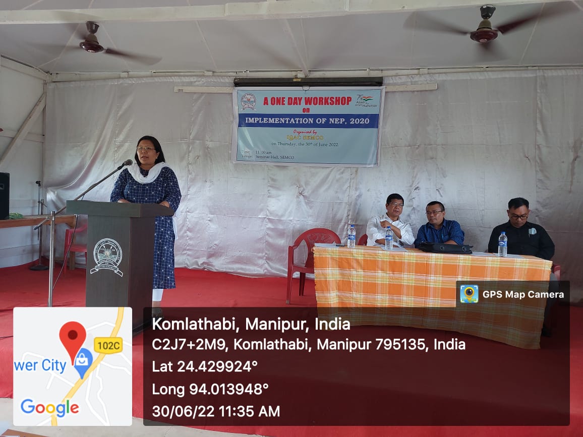 ONE DAY WORKSHOP ON IMPLEMENTATION OF NEP, 2020 | SOUTH EAST MANIPUR ...